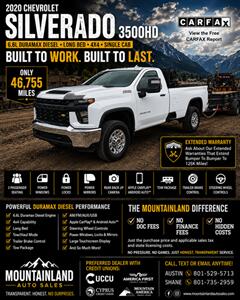 2020 Chevrolet Silverado 3500HD Work Truck Truck