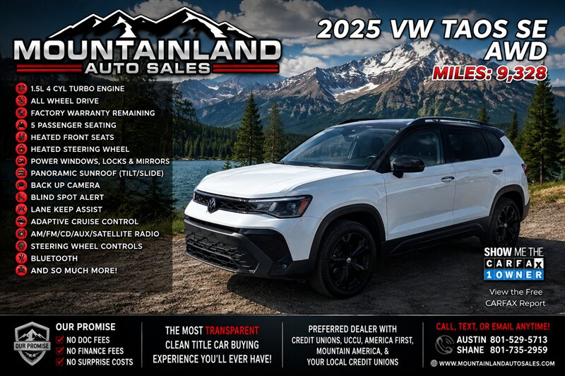 2025 Volkswagen Taos SE Black 4Motion  