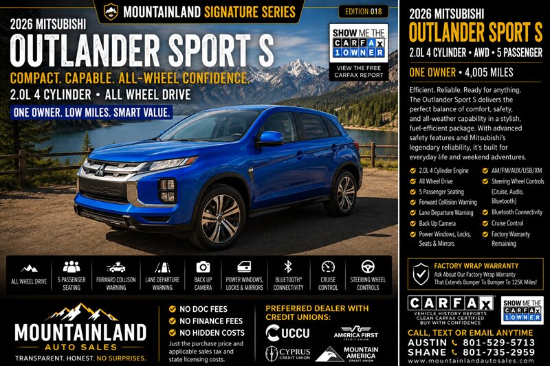 2026 Mitsubishi Outlander Sport S  