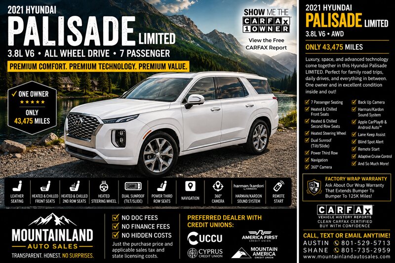 2021 Hyundai PALISADE Limited   - Photo 1 - Heber City, UT 84032