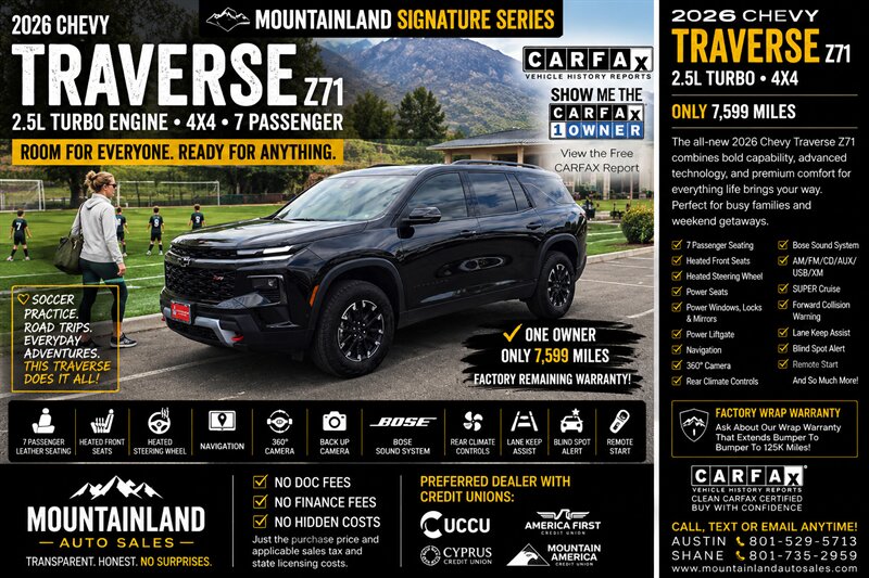 2026 Chevrolet Traverse Z71   - Photo 1 - Heber City, UT 84032