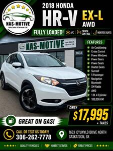 2018 Honda HR-V EX-L w/Navi   - Photo 1 - Saskatoon, SK S7L 1B2