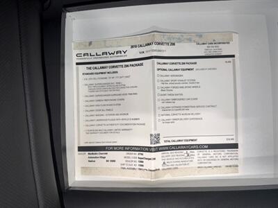 2018 Chevrolet Corvette Z06 CALLAWAY EDITION 661-MILE   - Photo 67 - Sarasota, FL 34243