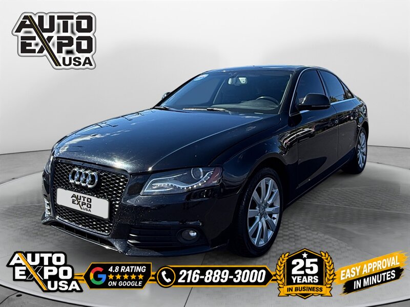 Brilliant Black 2009 Audi A4 Sedan All-Wheel Drive Automatic
