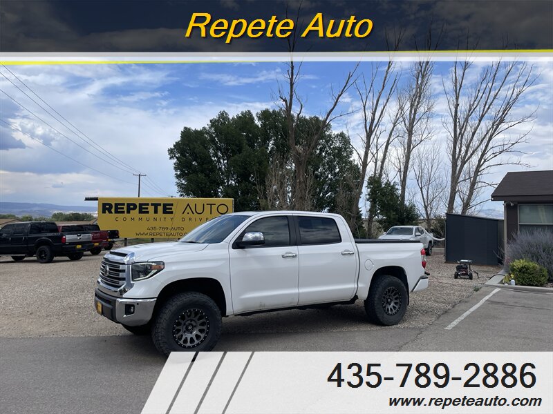 White 2019 Toyota Tundra Pickup Truck Four-Wheel Drive Automatic