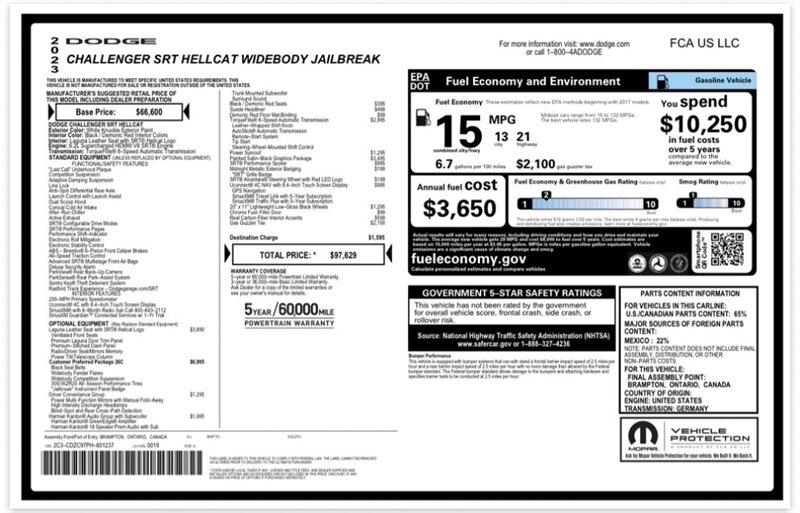 2023 Dodge Challenger SRT Hellcat Jailbreak   - Photo 1 - Scottsdale, AZ 85258