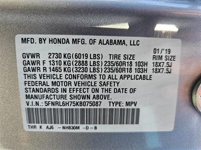 2019 Honda Odyssey EX-L w/Navi w/RES   - Photo 43 - Ontario, CA 91761