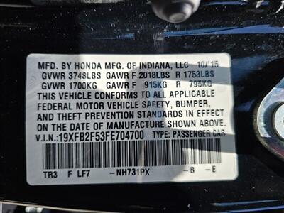2015 Honda Civic LX   - Photo 33 - Ontario, CA 91761