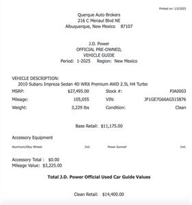 2010 Subaru Impreza WRX Premium  