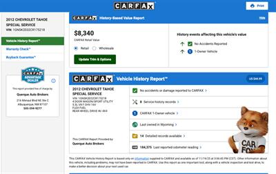 2012 Chevrolet Tahoe Special Service - Photo 2 - Albuquerque, NM 87107