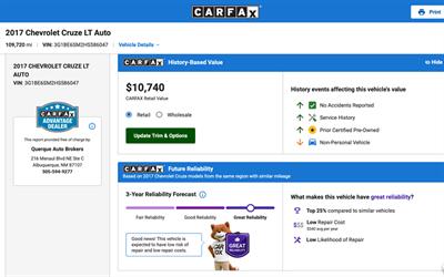 2017 Chevrolet Cruze LT Auto   - Photo 2 - Albuquerque, NM 87107