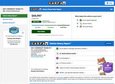 2021 Chevrolet Tahoe Z71   - Photo 6 - Albuquerque, NM 87107