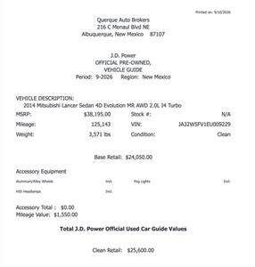 2014 Mitsubishi Lancer MR   - Photo 2 - Albuquerque, NM 87107