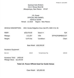 2021 Honda Ridgeline RTL AWD   - Photo 6 - Albuquerque, NM 87107