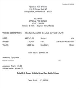 2016 RAM Ram 2500 SLT   - Photo 2 - Albuquerque, NM 87107