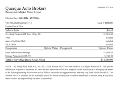 2016 Ford Explorer XLT   - Photo 6 - Albuquerque, NM 87107