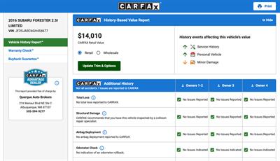 2016 Subaru Forester 2.5i Limited - Photo 2 - Albuquerque, NM 87107