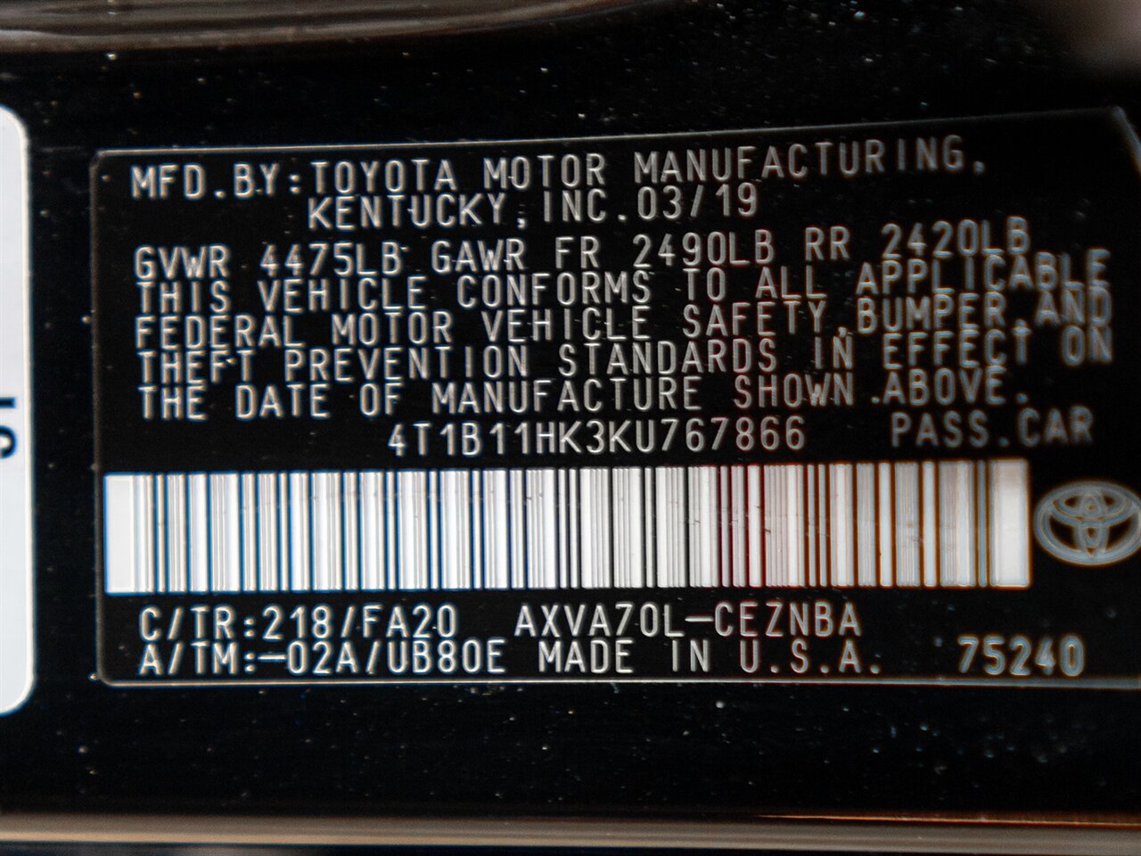 2019 Toyota Camry LE - Photo 23 - Peoria, IL 61615