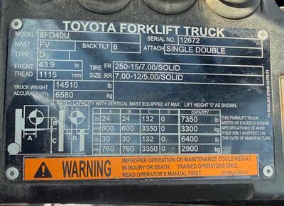 2018 Toyota Forklift 8FD40U - Photo 16 - Nogales, AZ 85621