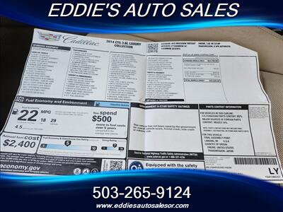 2014 Cadillac CTS 3.6L Luxury Collection   - Photo 22 - Gresham, OR 97080