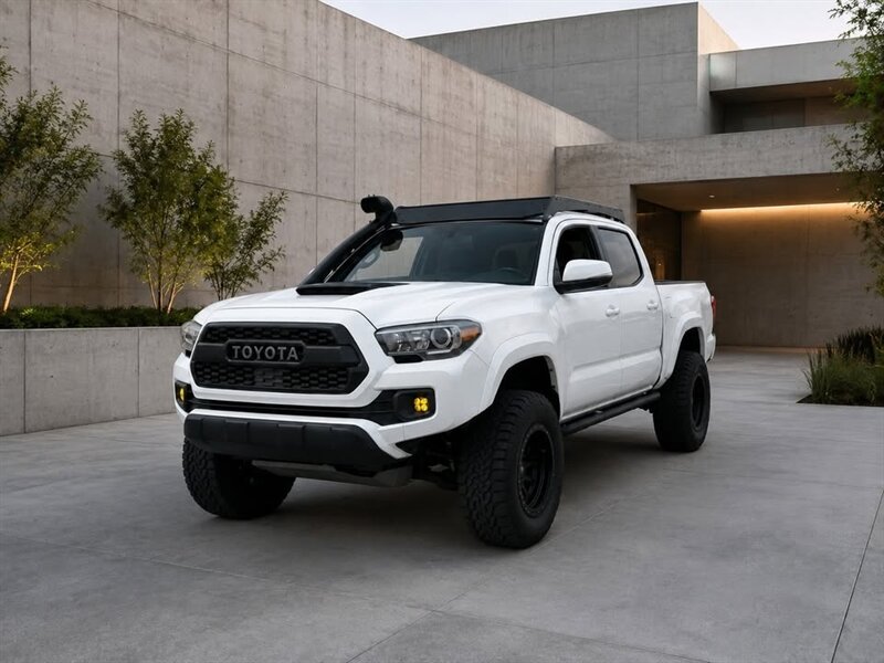 White 2019 Toyota Tacoma Pickup Truck Four-Wheel Drive 6-Speed Automatic