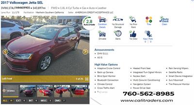 2017 Volkswagen Jetta 1.8T SEL   - Photo 1 - San Diego, CA 92154