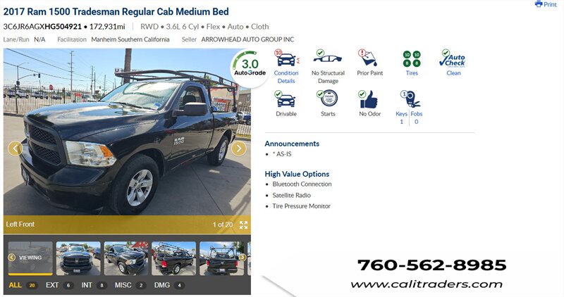 2017 RAM 1500 Tradesman - Photo 1 - San Diego, CA 92154