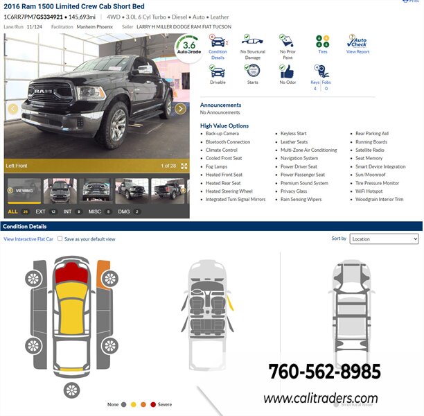 2016 RAM 1500 Laramie Limited - Photo 1 - San Diego, CA 92154