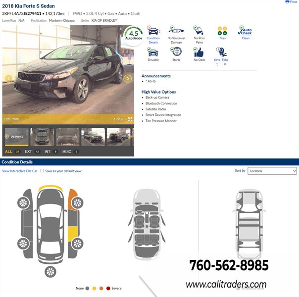 2018 Kia Forte S   - Photo 1 - San Diego, CA 92154