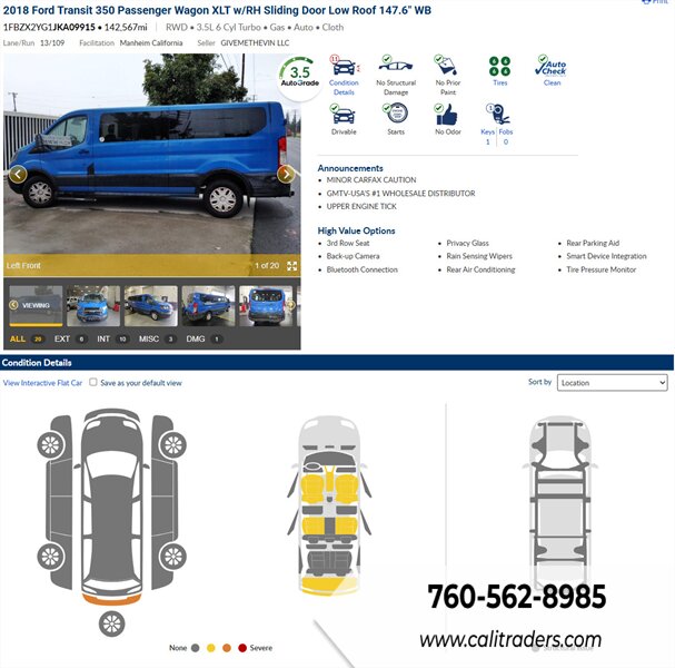 2018 Ford Transit 350 XLT   - Photo 1 - San Diego, CA 92154