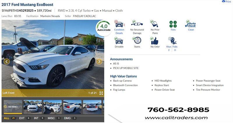 2017 Ford Mustang EcoBoost  