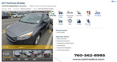 2017 Ford Focus SE   - Photo 1 - San Diego, CA 92154