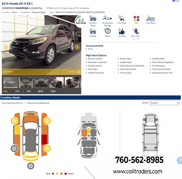 2016 Honda CR-V EX-L   - Photo 1 - San Diego, CA 92154