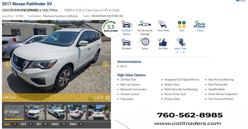 2017 Nissan Pathfinder SV - Photo 1 - San Diego, CA 92154