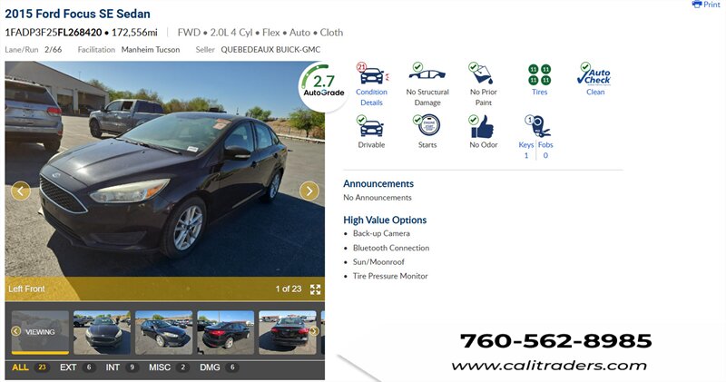 2015 Ford Focus SE - Photo 1 - San Diego, CA 92154