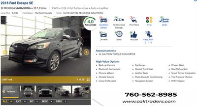 2016 Ford Escape SE   - Photo 1 - San Diego, CA 92154