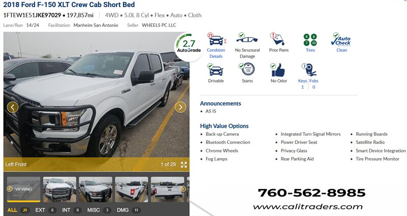 2018 Ford F-150 XLT   - Photo 1 - San Diego, CA 92154