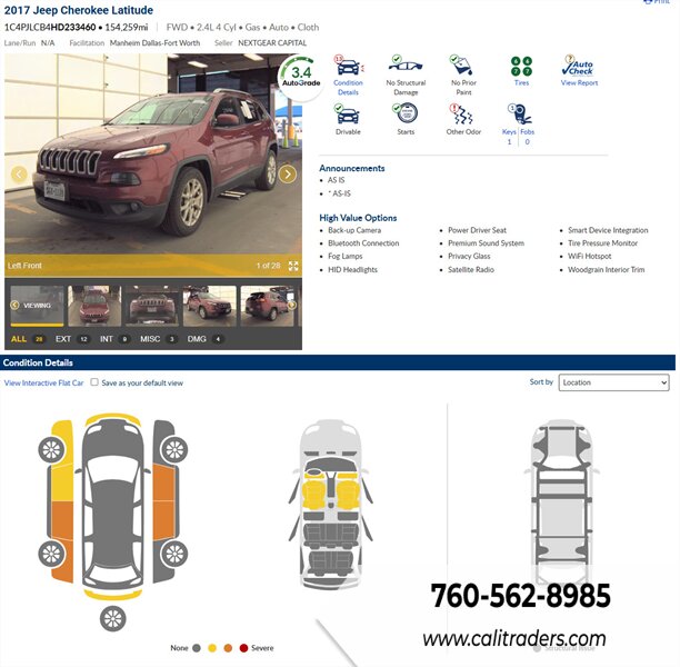 2017 Jeep Cherokee Latitude   - Photo 1 - San Diego, CA 92154