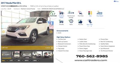 2017 Honda Pilot EX-L   - Photo 1 - San Diego, CA 92154