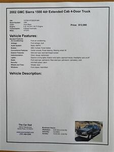 2002 GMC Sierra 1500 4dr Extended Cab   - Photo 40 - Santa Rosa, CA 95404