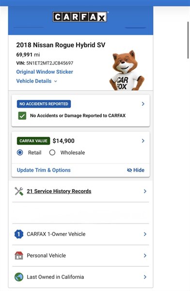 2018 Nissan Rogue Hybrid SV - Photo 4 - Orange, CA 92867