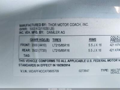 2015 Thor SPRINTER CITATION 24SR   - Photo 9 - Chino Hills, CA 91709