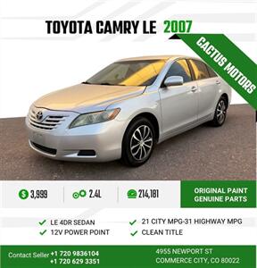 2007 Toyota Camry LE - Photo 1 - Commerce City, CO 80022