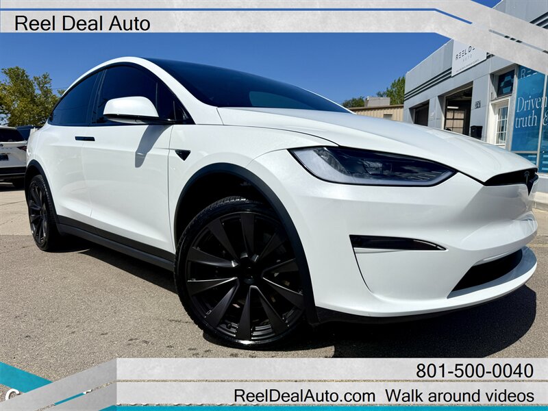 Pearl White Multi-Coat 2024 Tesla Model X SUV / Crossover All-Wheel Drive 1-Speed Dual Clutch
