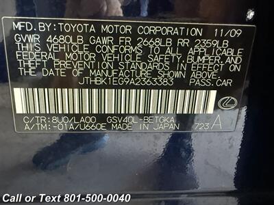 2010 Lexus ES 350   - Photo 22 - North Salt Lake, UT 84010