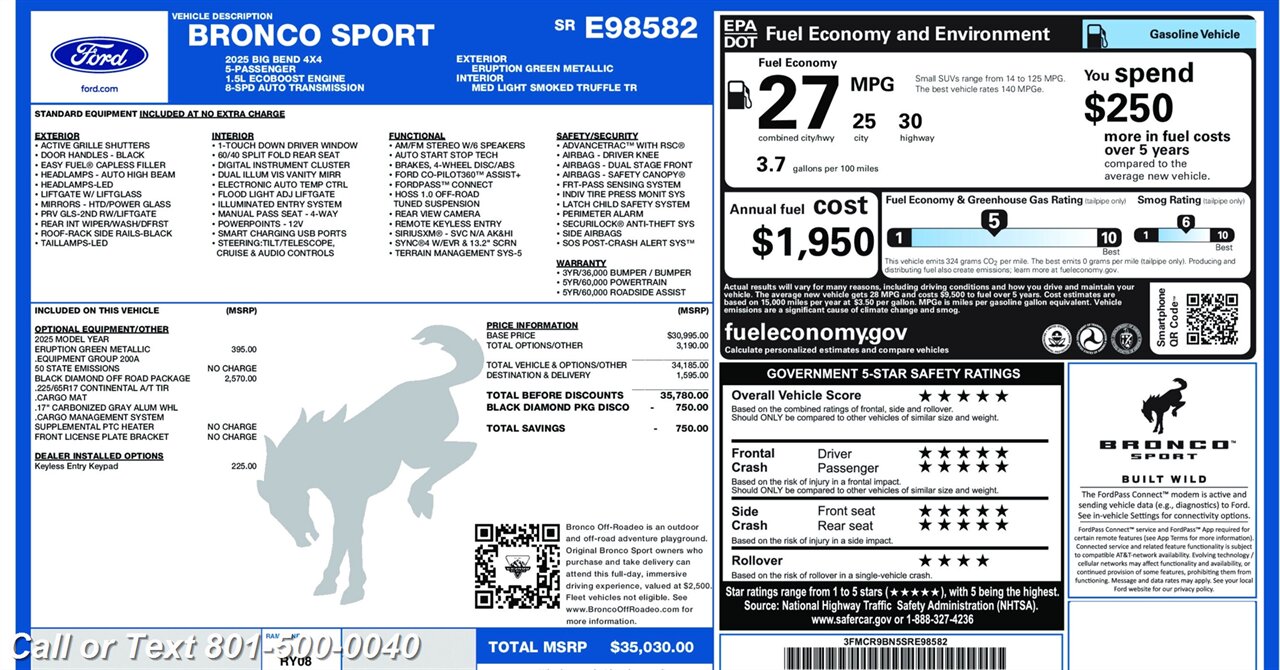 2025 Ford Bronco Sport Big Bend   - Photo 5 - North Salt Lake, UT 84010