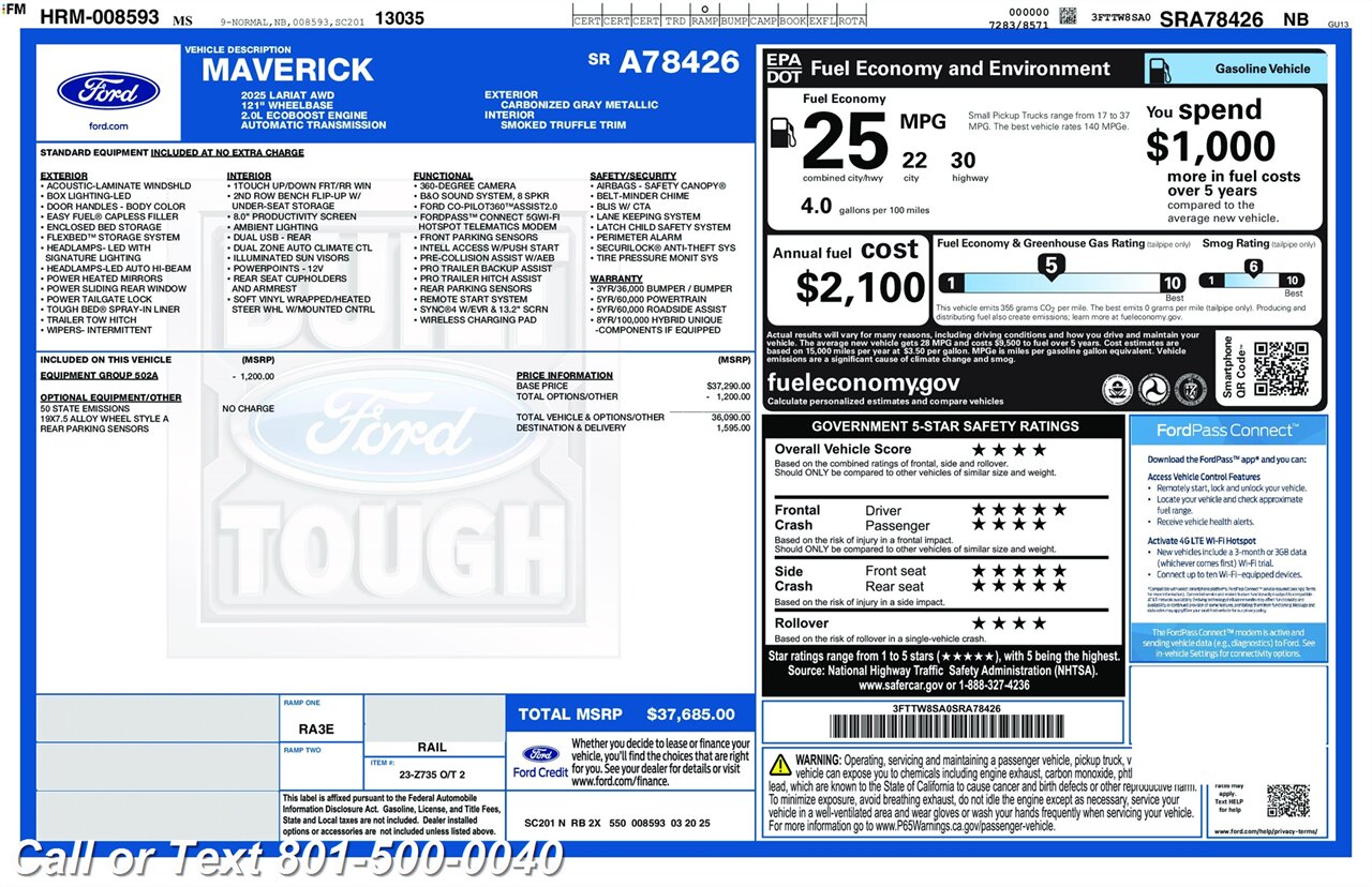 2025 Ford Maverick Lariat - Photo 3 - North Salt Lake, UT 84010