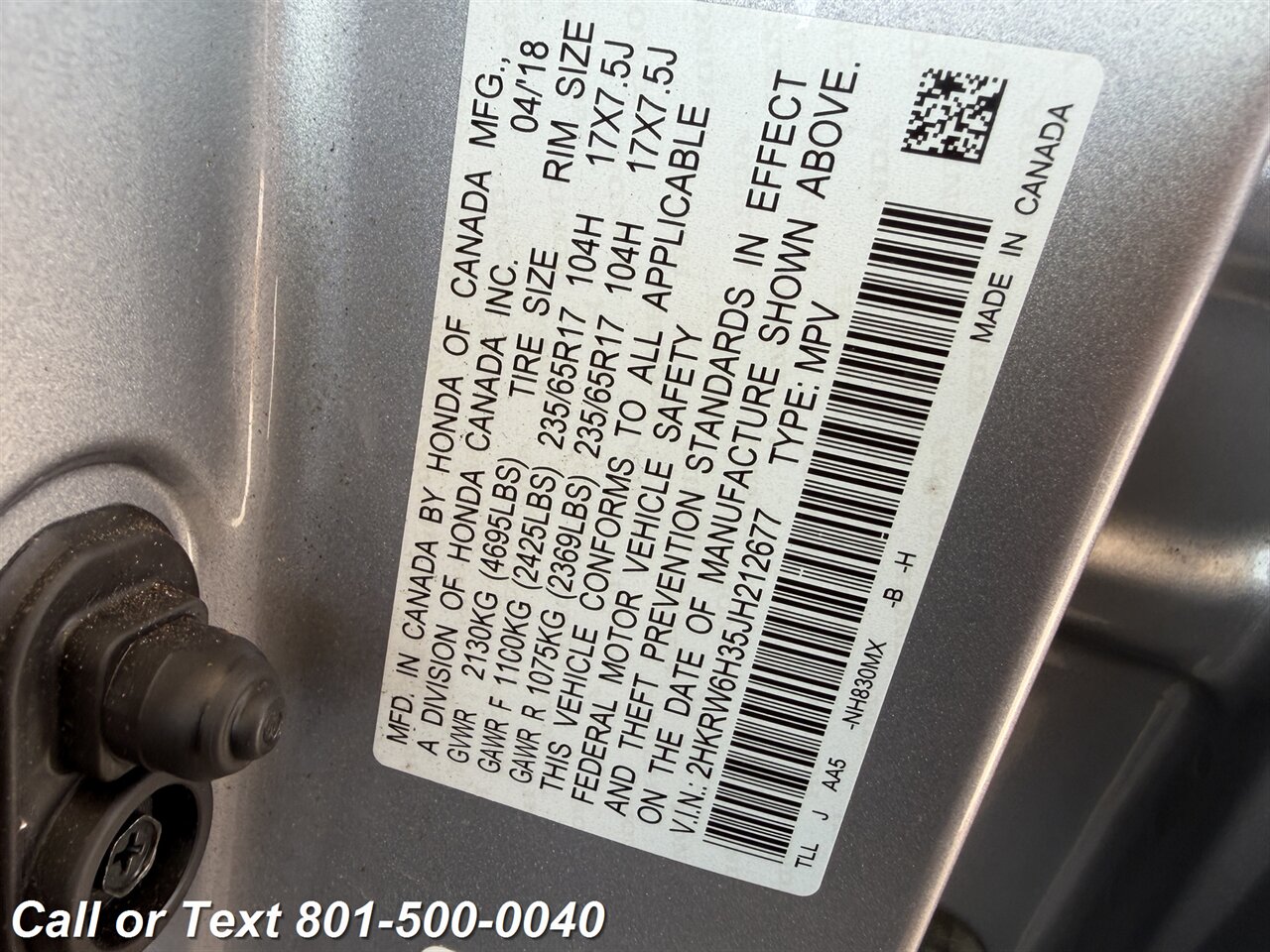 2018 Honda CR-V LX   - Photo 16 - North Salt Lake, UT 84010