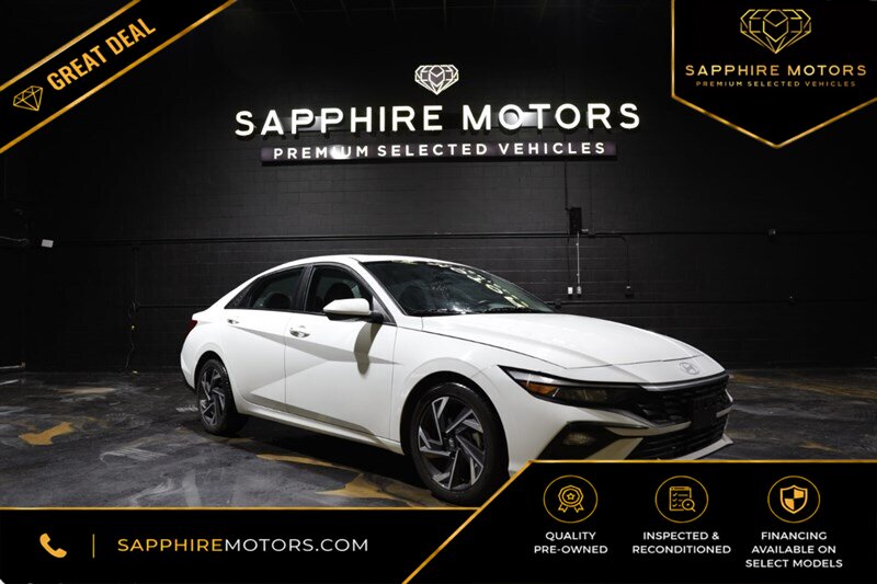 White 2025 Hyundai Elantra Sedan Front-Wheel Drive Automatic