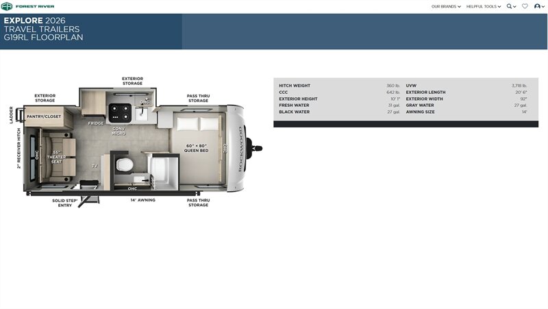 2026 Forest River ROCKWOOD 19RL  